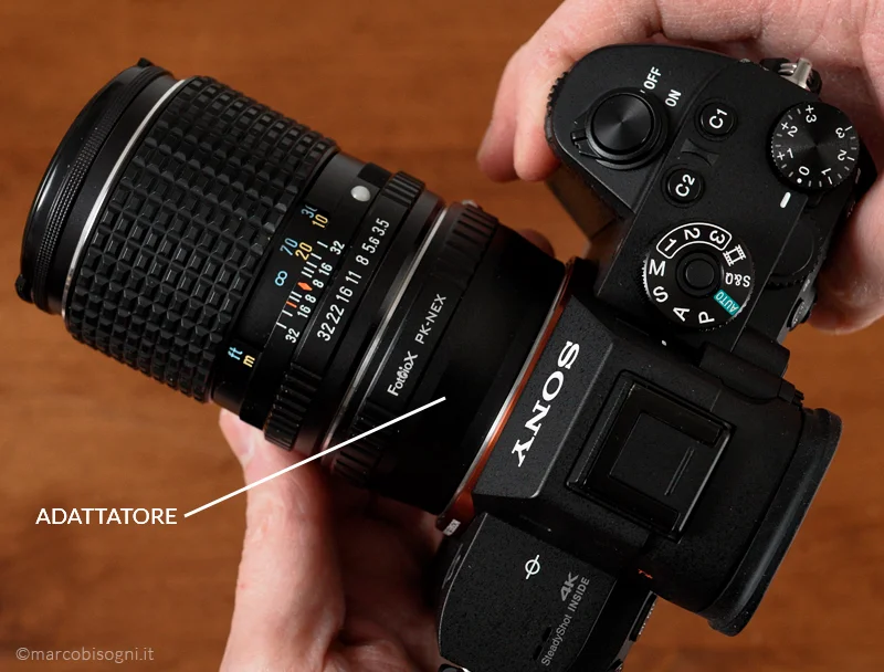 SMC Pentax-M 135mm f/3.5 adattato su Sony A7R III