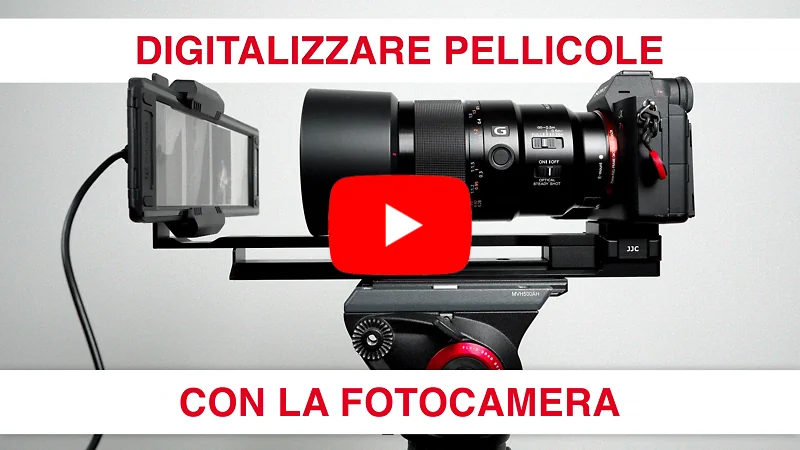 VIDEO: digitalizzare pellicole con la fotocamera sistema universale di JJC