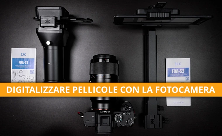 digitalizzare pellicole con la fotocamera - due soluzioni complete di JJC