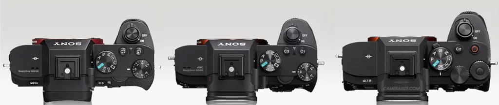 Da sx a dx: A7 II, A7 II, A7 IV